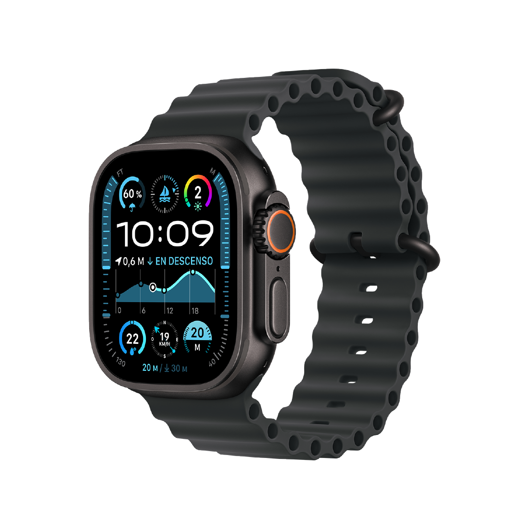 Apple Watch Ultra 2 GPS + Celular, 49mm Caja Titanio Negro - Correa Ocean Negra