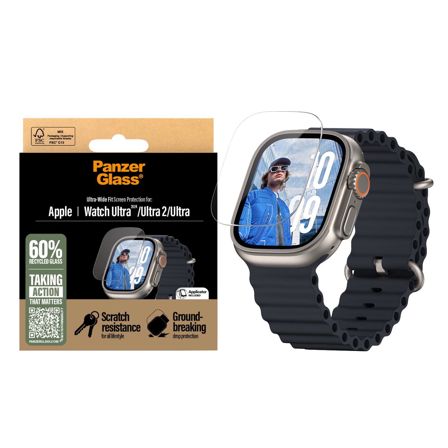 PROTECTOR PANTALLA APPLE WATCH ULTRA 2 PANZERGLASS