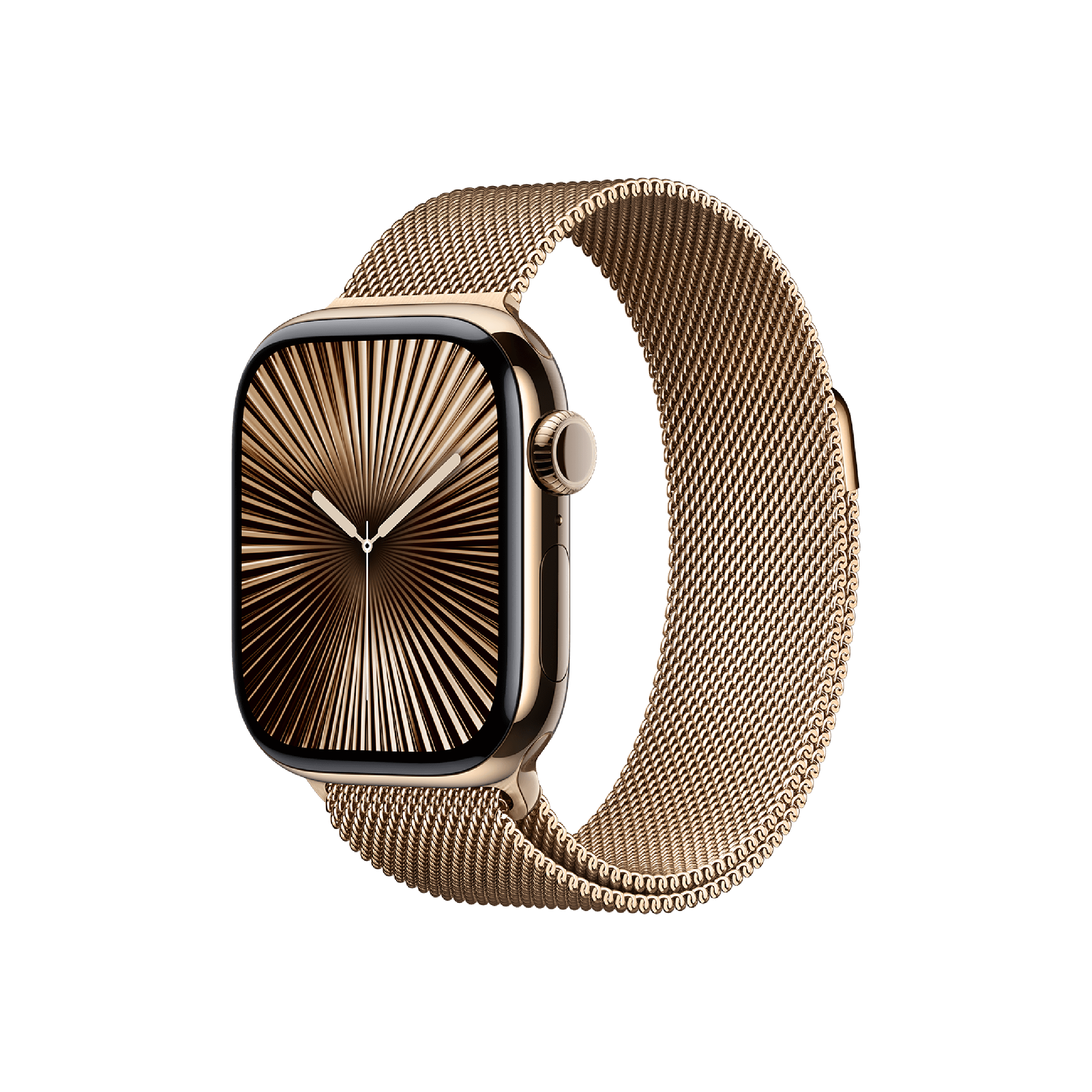 Apple Watch Series 10 GPS + Celular, 42mm Titanio Oro - Correa Milanesa color oro (S/M)