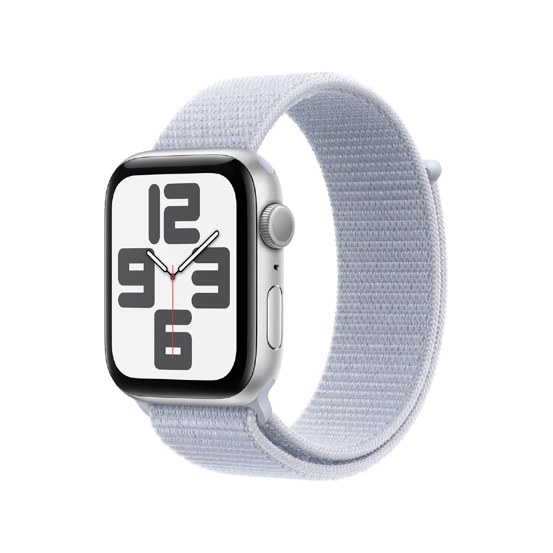 Apple Watch SE GPS, 44mm, Caja Aluminio Blanco Estrella - Correa Deportiva Blanco Estrella (S/M)