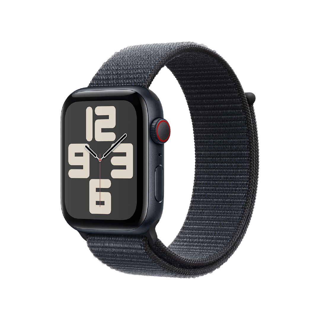 Apple Watch SE GPS + Celular, 44mm, Caja Aluminio Medianoche - Correa Loop Deportiva Tinta