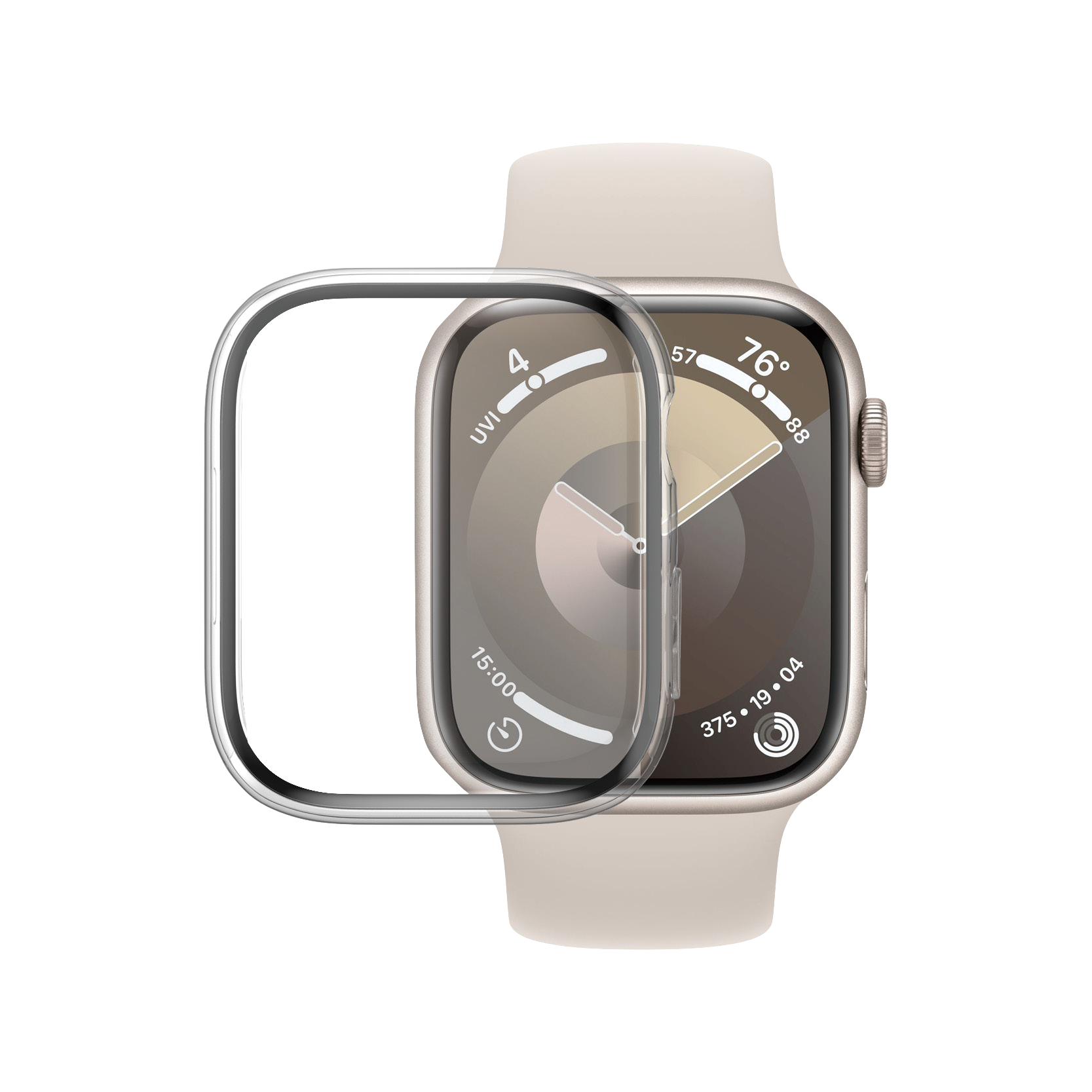 CARCASA APPLE WATCH 45MM PANZERGLASS - TRANSPARENT