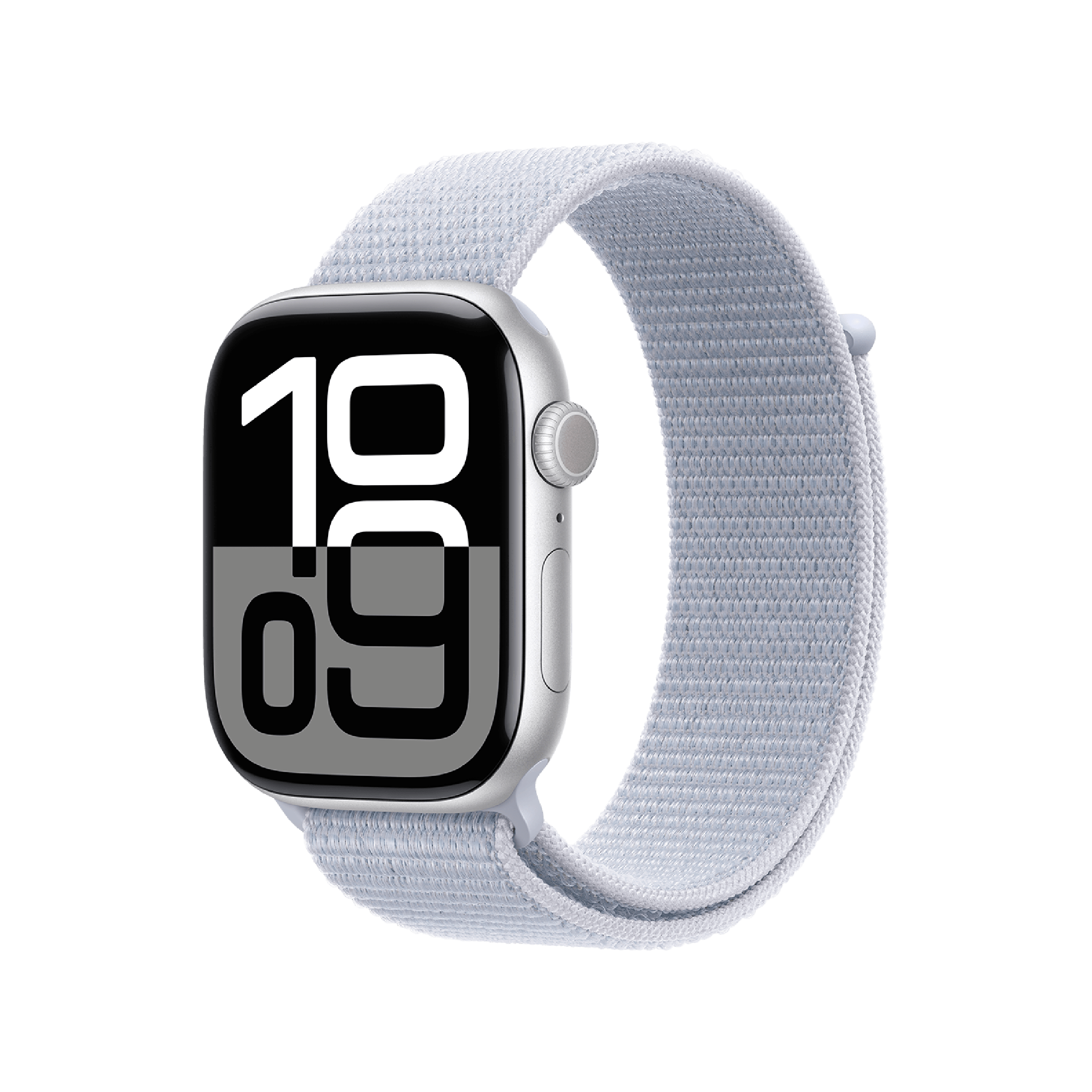 Apple Watch Series 10 GPS + Celular, 46mm Caja Aluminio Plata - Correa Loop Deportiva Azul Nube