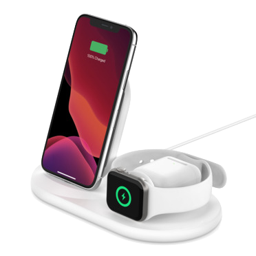 CARGADOR BLANCO BELKIN 3 EN 1 BLANCO