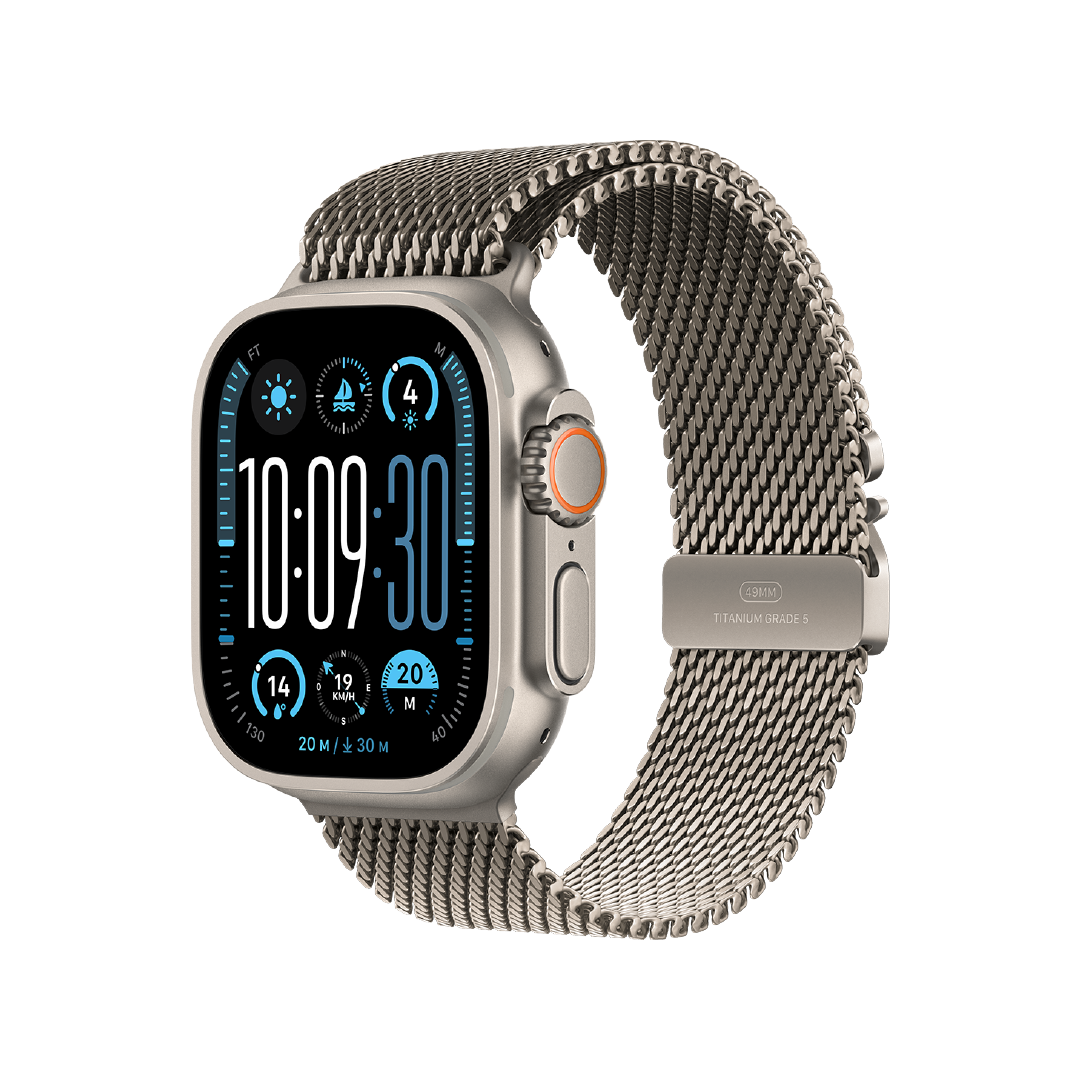 Apple Watch Ultra 2 GPS + Celular, 49mm Caja Titanio Natural - Correa Milanesa Titanio Natural (S)