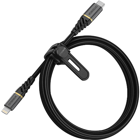 CABLE OTTERBOX LIGHTNING A USB-C 1 M. NEGRO. CARGA