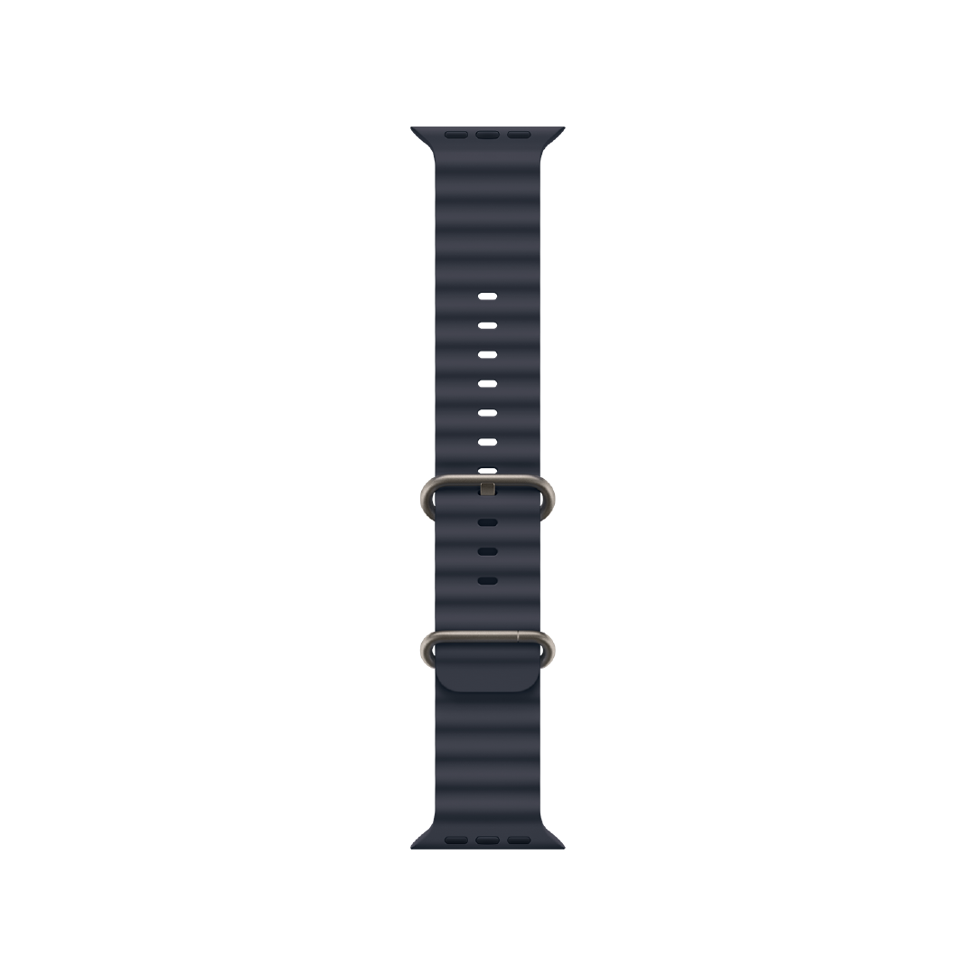 CORREA OCEAN NEGRA (49 MM) - TITANIO NATURAL