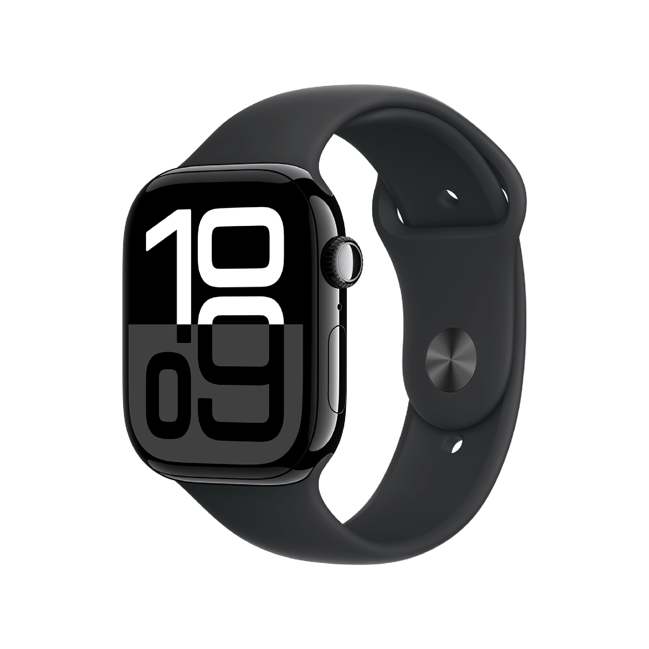 Apple Watch Series 10 GPS + Celular, 46mm Caja Aluminio Negro Azabache - Correa Deportiva Negro (M/L