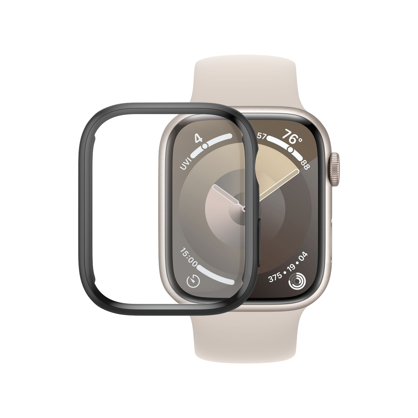 CARCASA APPLE WATCH 45MM PANZERGLASS - NEGRO