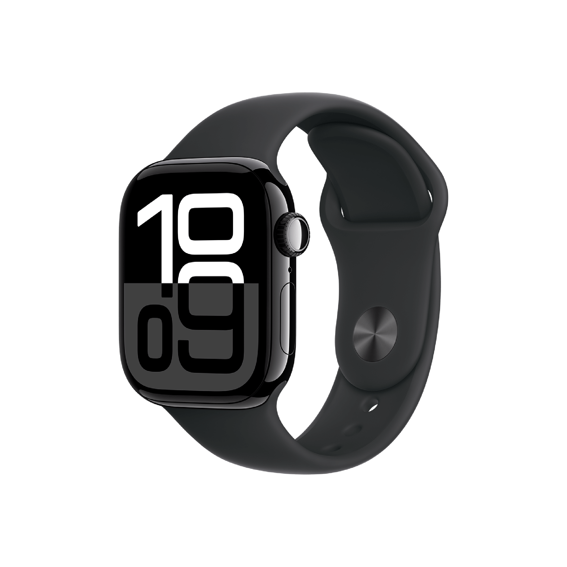 Apple Watch Series 10 GPS, 42mm Caja Aluminio Negro Azabache - Correa Deportiva Negro (S/M)