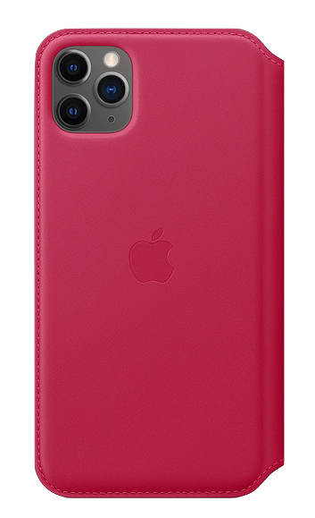 FUNDA LEATHER FOLIO IPHONE 11 PRO MAX - FRAMBUESA