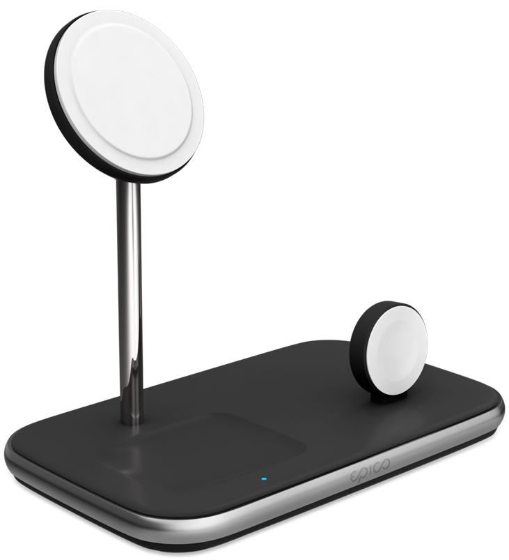CARGADOR INALÁMBRICO MAGSAFE 3 EN 1 EPICO - NEGRO