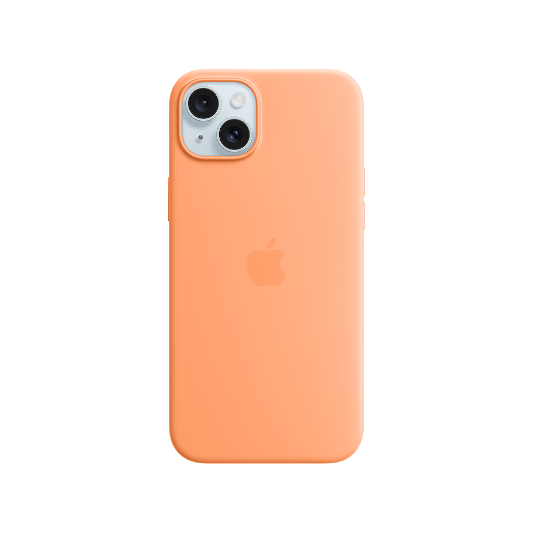 FUNDA IPHONE 15 PLUS APPLE SILICONE CASE - NARANJA