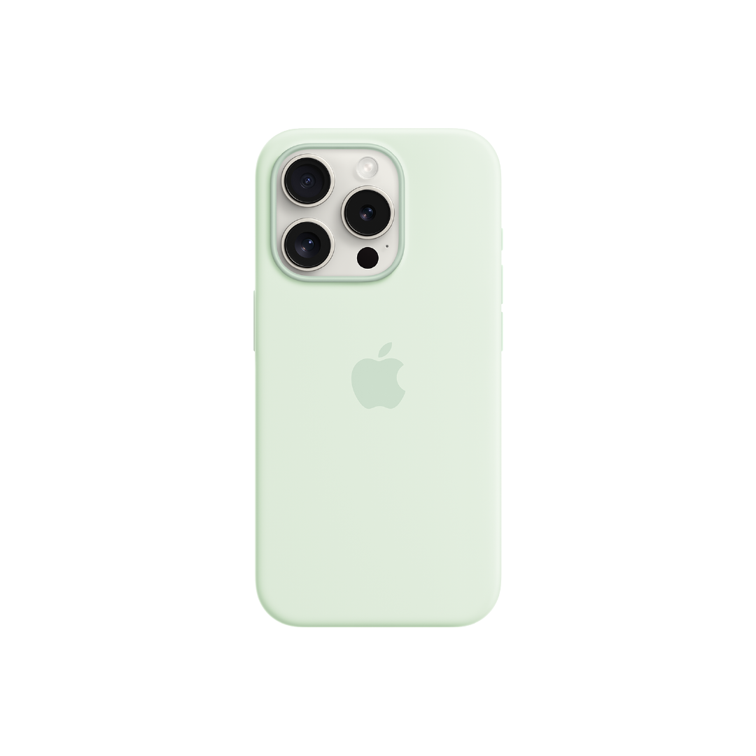 FUNDA IPHONE 15 PRO APPLE SILICONE CASE - MENTA SU