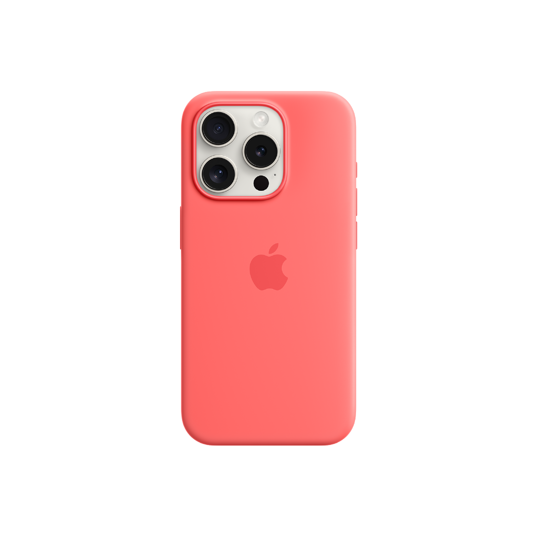 FUNDA IPHONE 15 PRO APPLE SILICONE CASE - GUAYABA