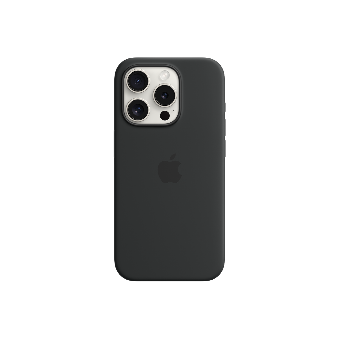 FUNDA IPHONE 15 PRO APPLE SILICONE CASE - NEGRO
