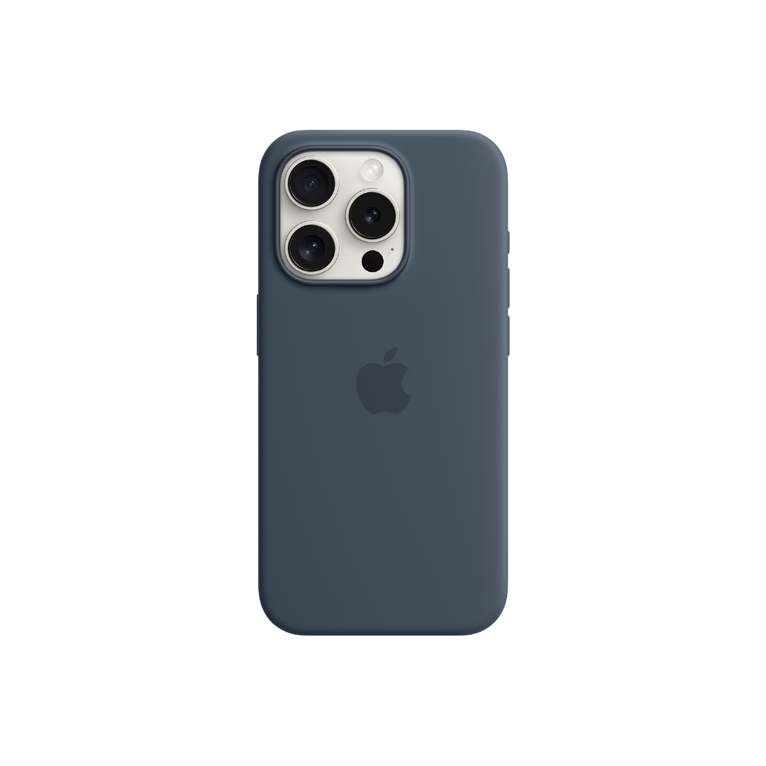 FUNDA IPHONE 15 PRO APPLE SILICONE CASE - AZUL TEM
