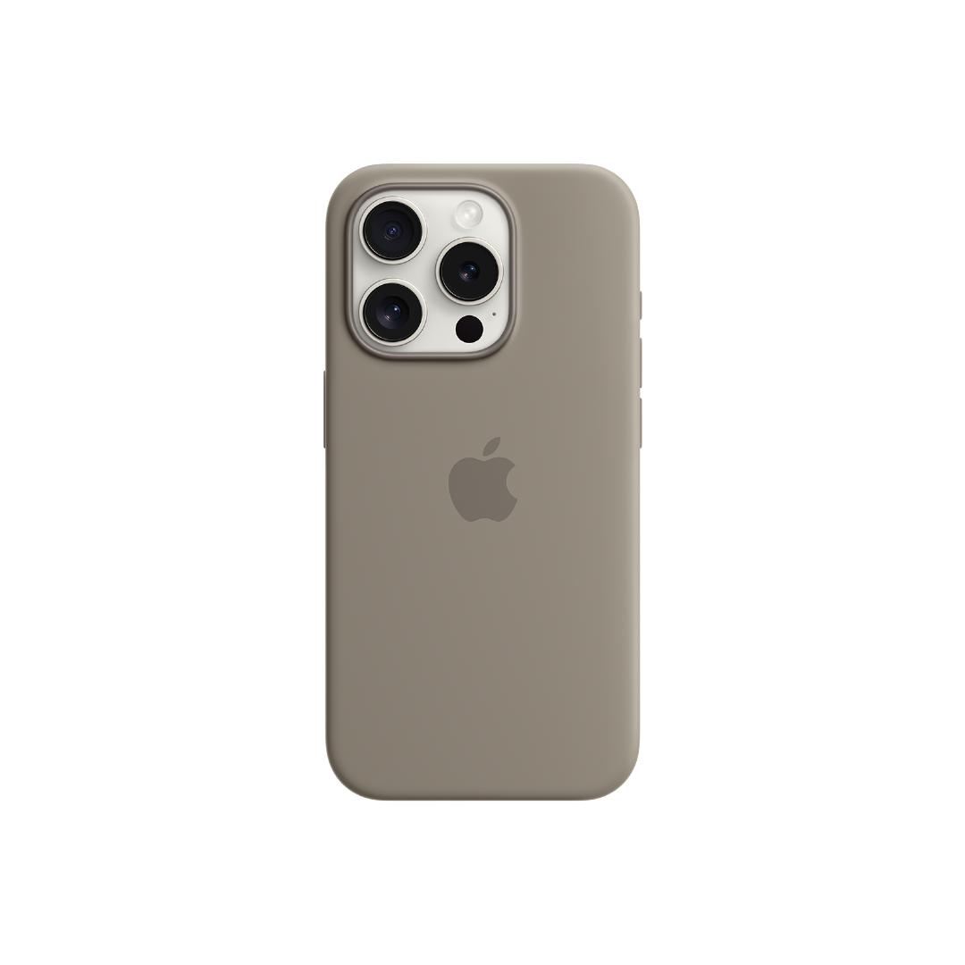 FUNDA IPHONE 15 PRO APPLE SILICONE CASE - ARCILLA