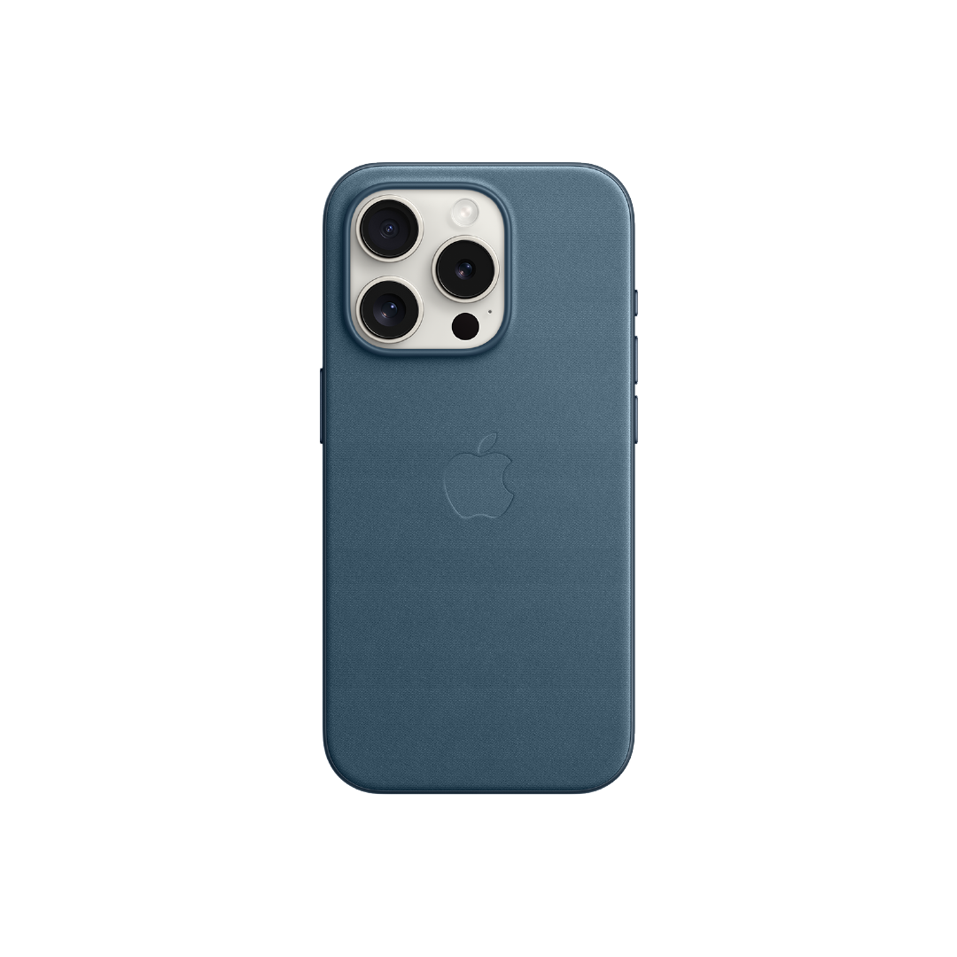 FUNDA IPHONE 15 PRO APPLE TEJIDO FINO - AZUL PACÍF