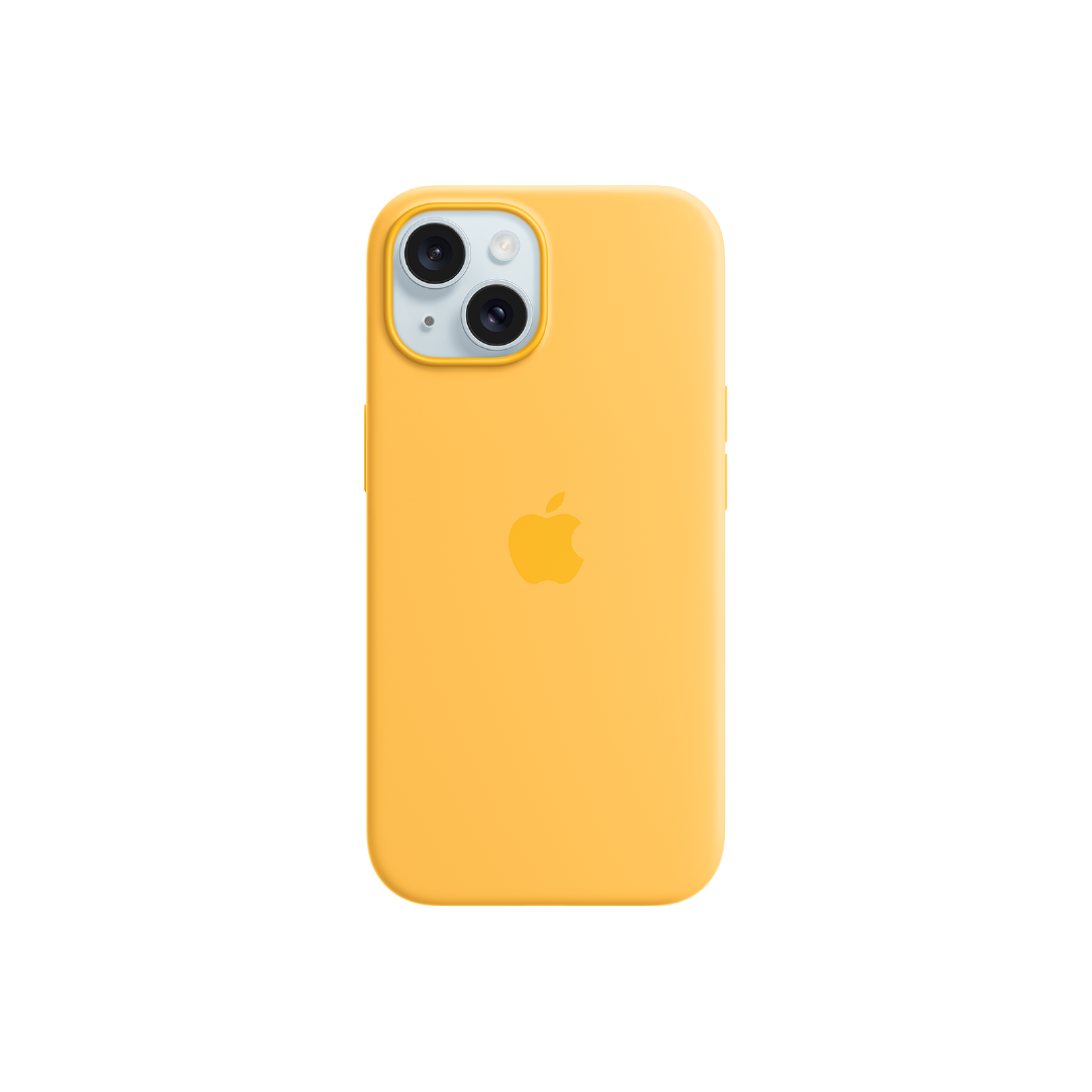 FUNDA IPHONE 15 APPLE SILICONE CASE - AMARILLO SOL