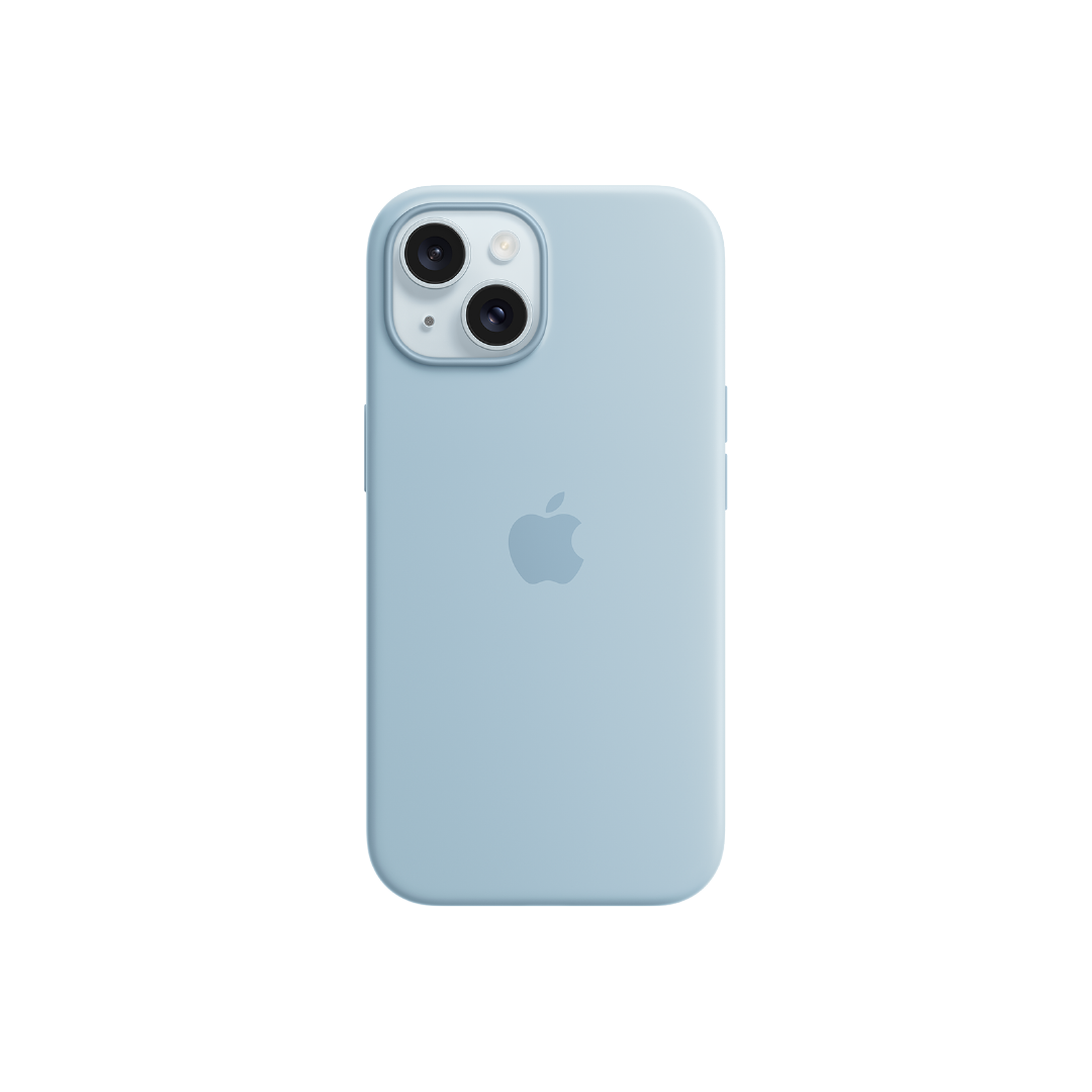 FUNDA IPHONE 15 APPLE SILICONE CASE - AZUL CLARO