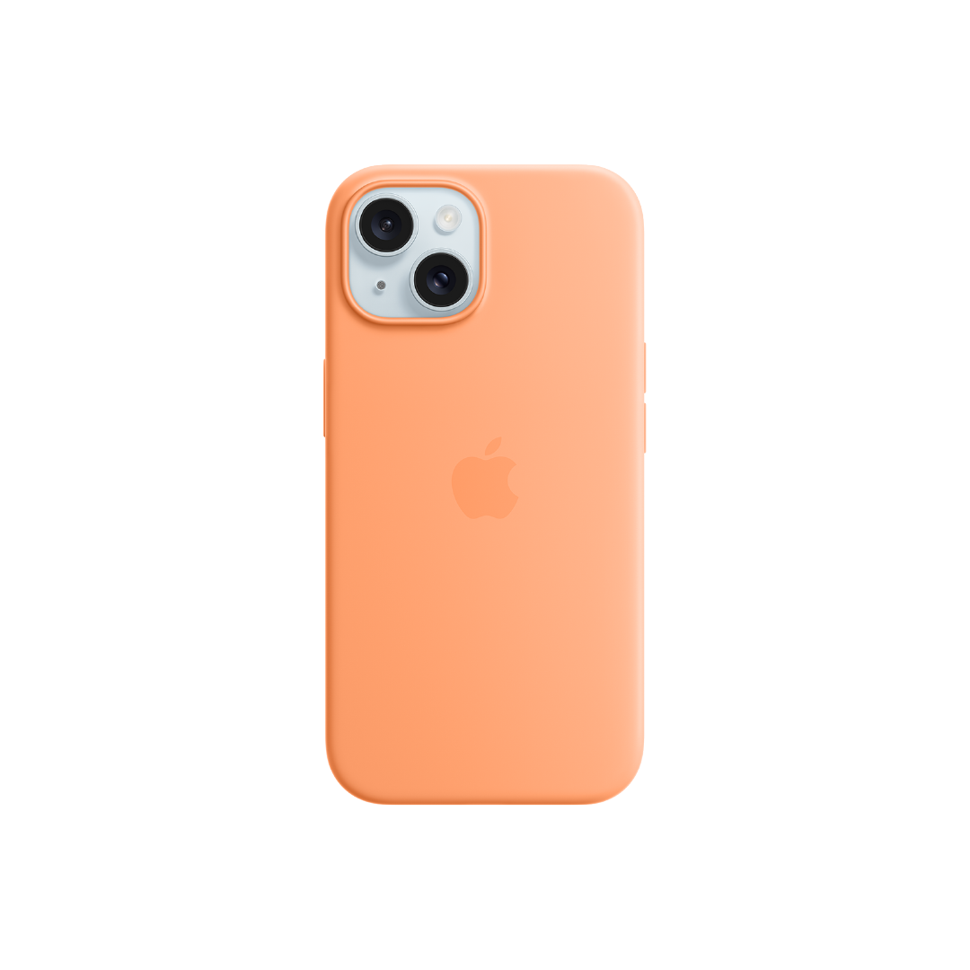 FUNDA IPHONE 15 APPLE SILICONE CASE - NARANJA SORB