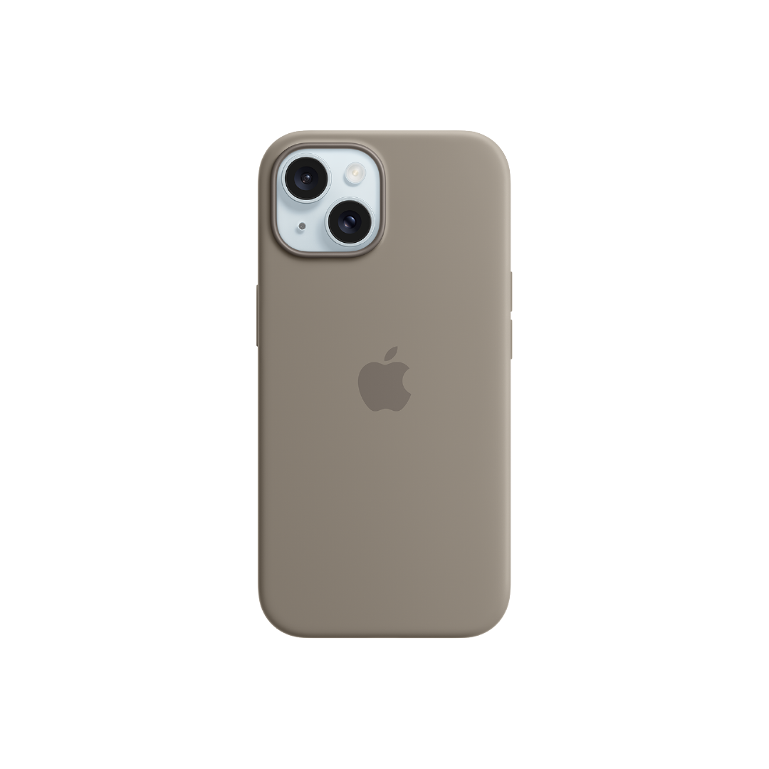 FUNDA IPHONE 15 APPLE SILICONE CASE - ARCILLA