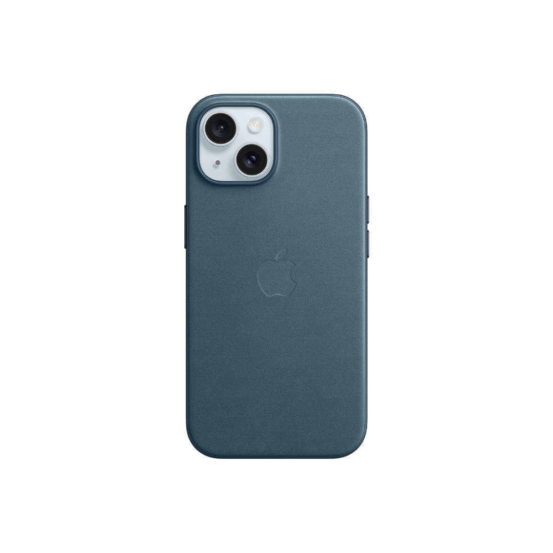 FUNDA IPHONE 15 APPLE TEJIDO FINO - AZUL PACÍFICO