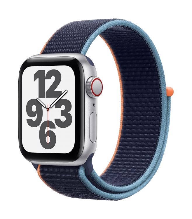 Apple Watch SE GPS + Cellular 40mm Aluminio Plata - Correa deportiva Loop Azul Marino
