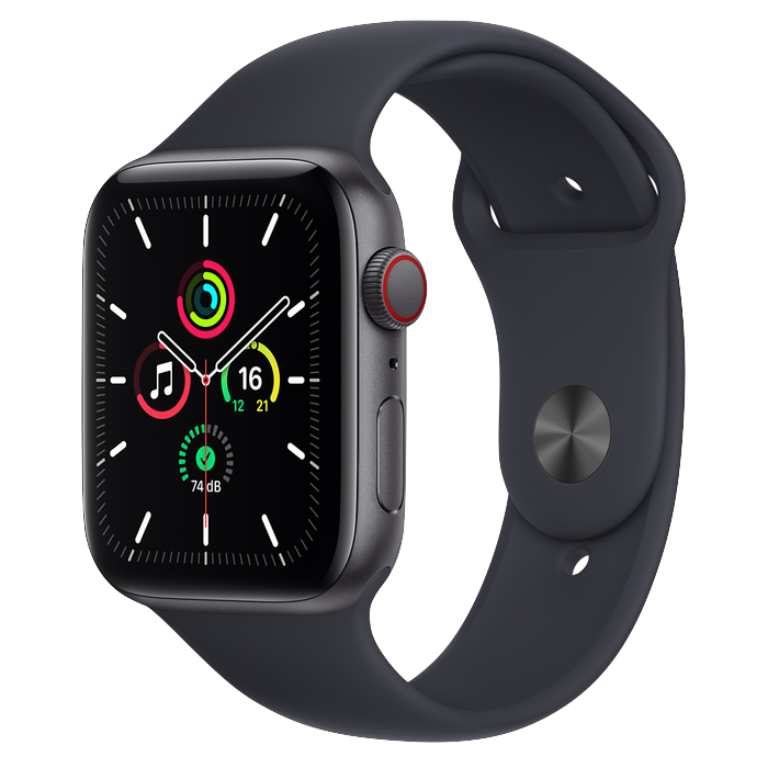 Apple Watch SE GPS + Cellular 44mm Aluminio Gris Espacial - Correa deportiva Medianoche