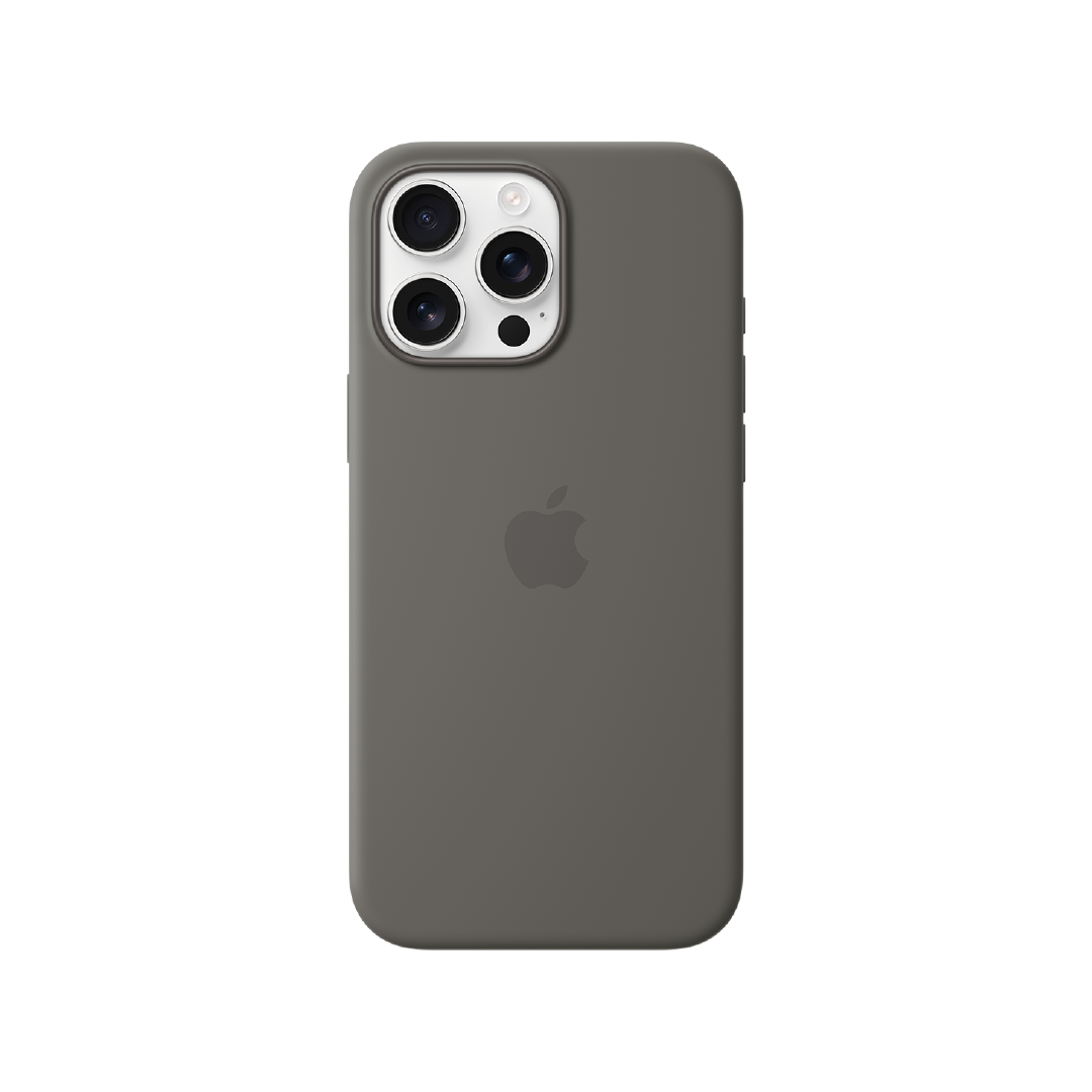 Funda de silicona con MagSafe de Apple para el iPhone 16 Pro Max - Gris piedra