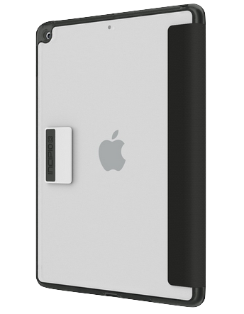 Funda Octane Pure con tapa y parte trasera transparente Negra para iPad 2017
