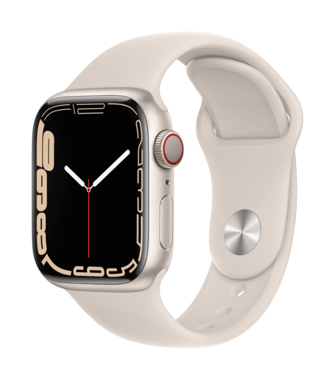 Apple Watch Series 7 GPS + Cellular 41mm Aluminio Blanco Estrella - Correa deportiva Blanco Estrella