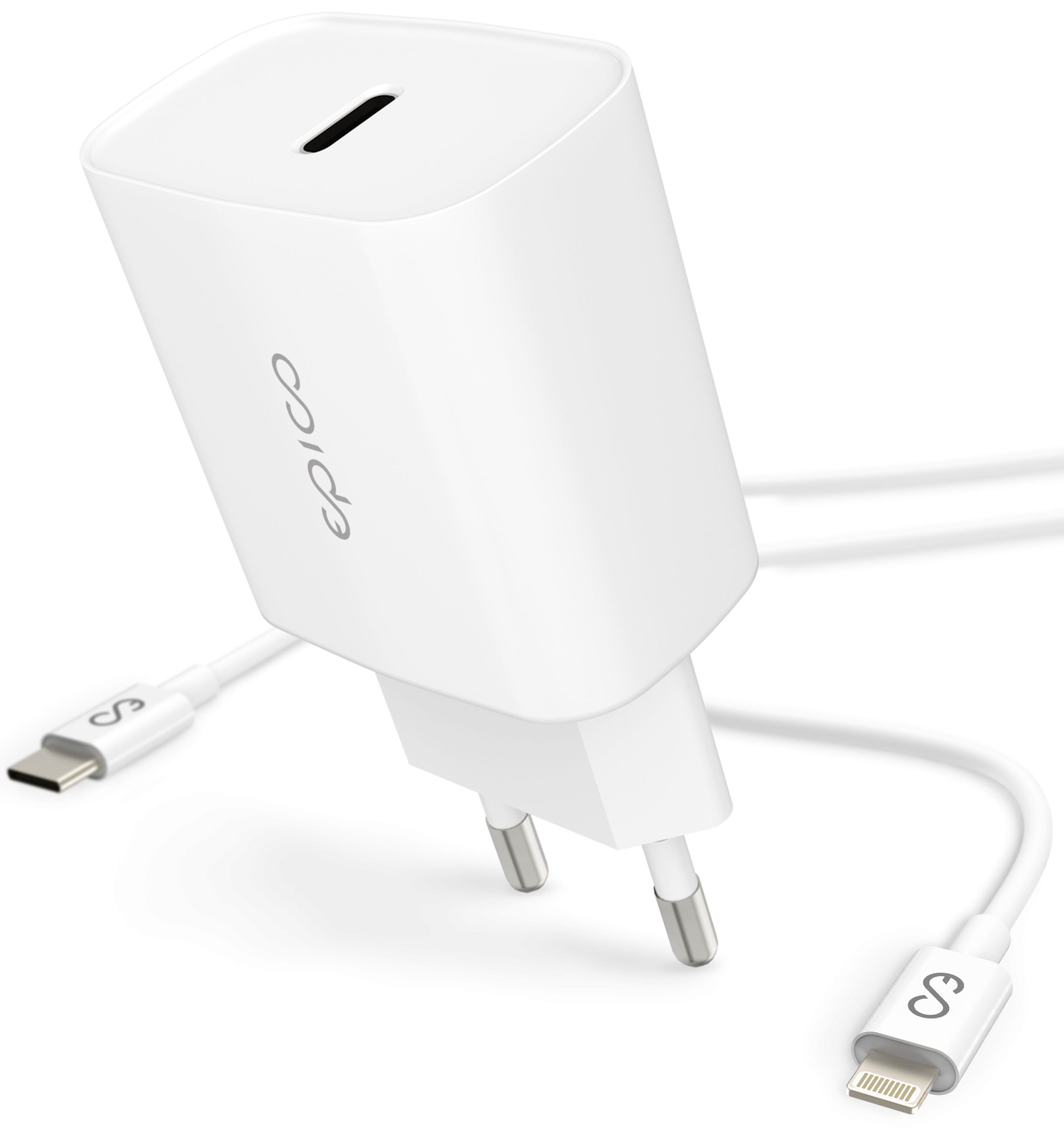 Pack de cargador USB-C PD de 20 W y cable de USB-C a conector Lightning de Epico