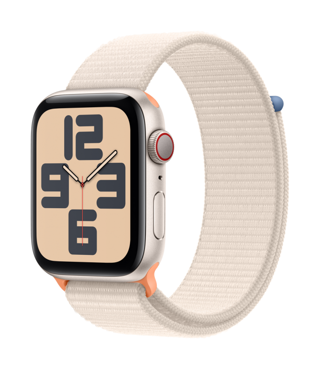 Apple Watch SE GPS + Cellular 44mm Aluminio Blanco Estrella - Correa Sport Loop Blanco Estrella