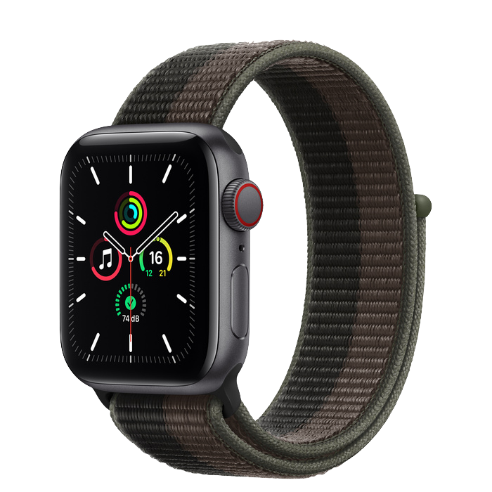 Apple Watch SE GPS + Cellular 40mm Aluminio Gris Espacial - Correa deportiva Loop Tornado / Gris