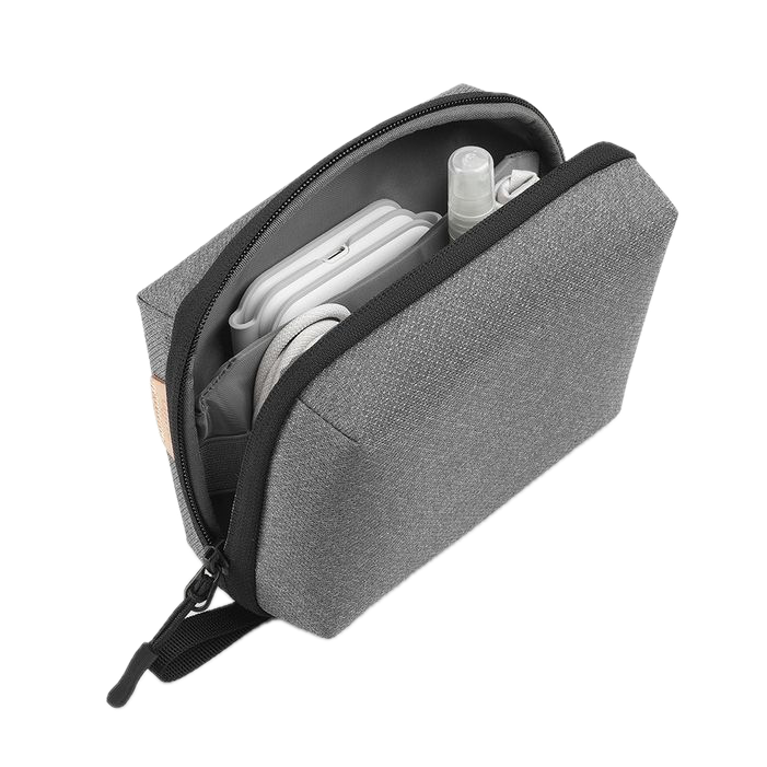 Kit de viaje de Aiino con cargador inalámbrico 3 en 1, adaptador 20 W y cable trenzado de carga USB-C - Gris