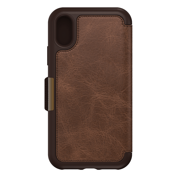 Funda con tapa STRADA para iPhone XS Max ESPRESSO