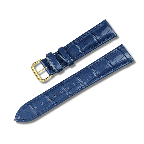 Correa 38mm Alligator Piel Azul Blumico