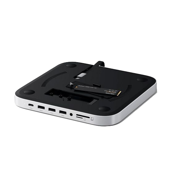 Soporte y adaptador multipuerto con ranura SSD de Satechi para el Mac mini