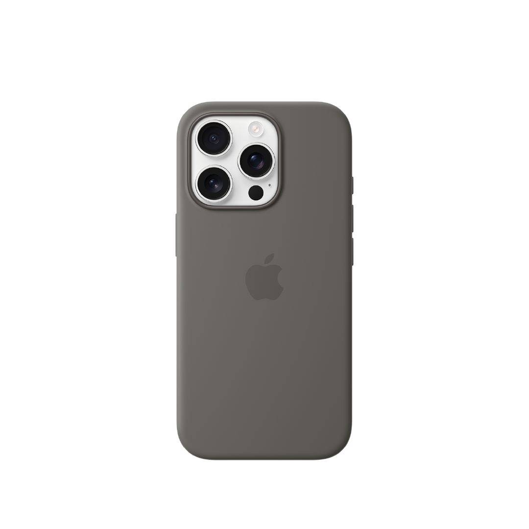 Funda de silicona con MagSafe de Apple para el iPhone 16 Pro - Gris piedra