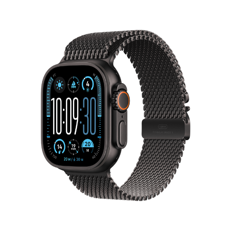 Apple Watch Ultra 2 GPS + Celular 49mm Caja Titanio Negro - Correa Milanesa Titanio Negro (S, muñecas de 130 a 160mm)