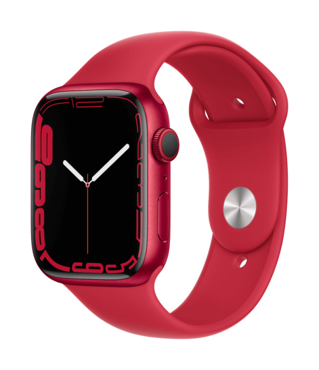 Apple Watch Series 7 GPS + Cellular 45mm Aluminio PRODUCT Red - Correa deportiva PRODUCT Red