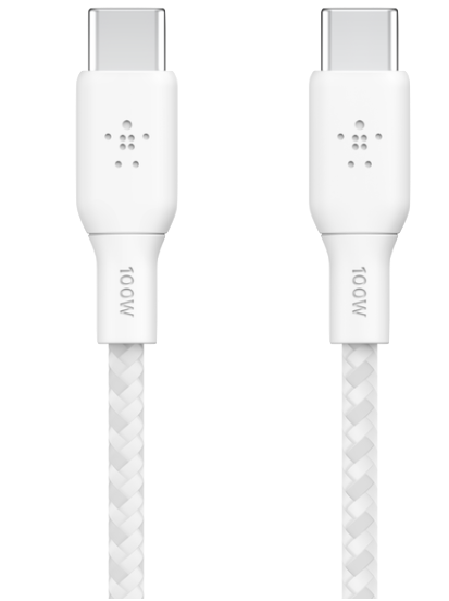 Cable de USB-C a USB-C de 100 W de Belkin (3 m) - Blanco