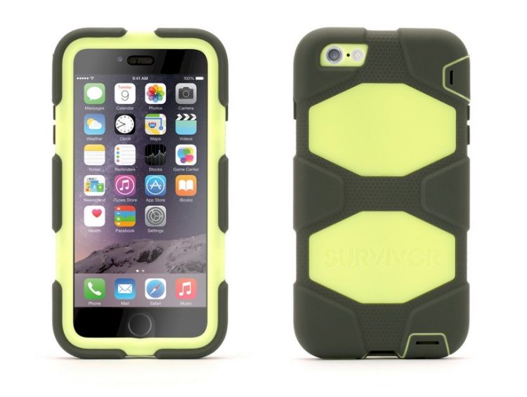 Funda iPhone 6 Plus Griffin Survivor Verde