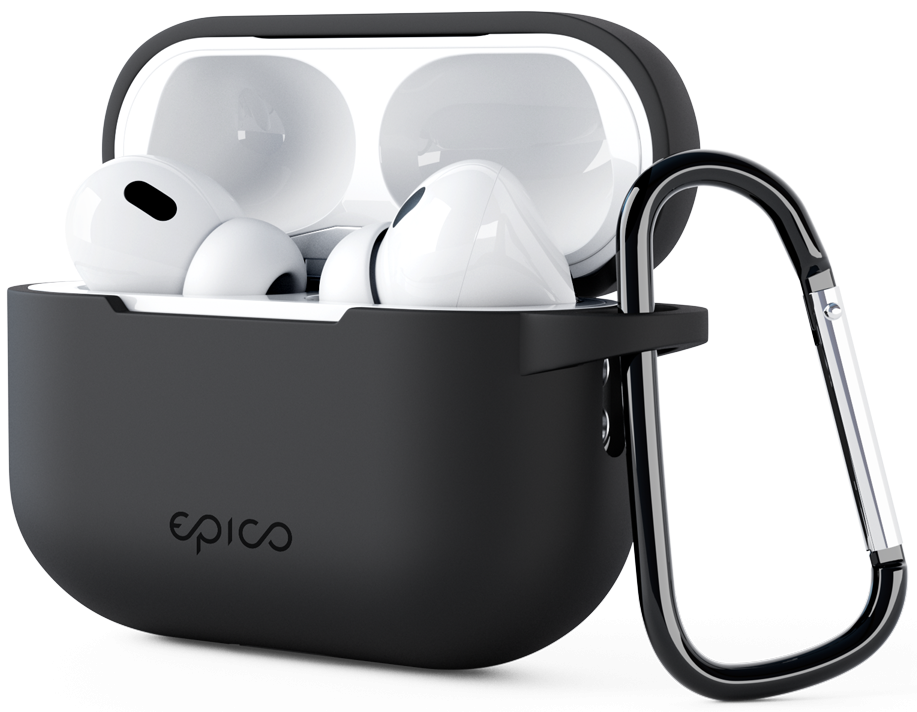 Funda silicona AirPods Pro 2 Epico Outdoor Cover - Negro