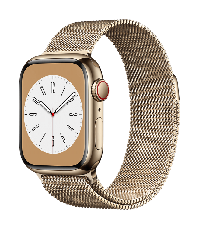 Apple Watch Series 8 GPS + Cellular 41mm Acero Inoxidable Oro - Correa Milanese Loop Oro