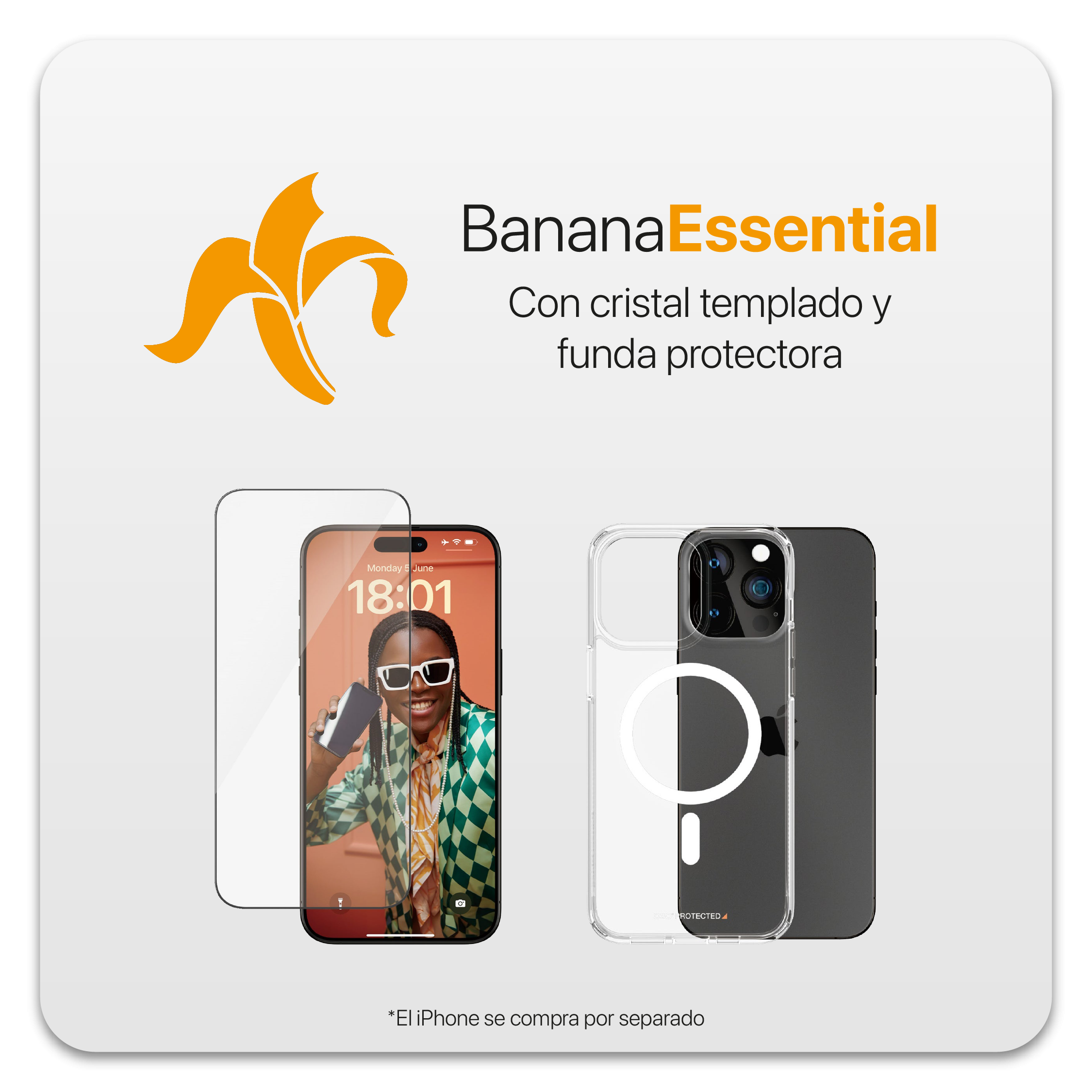Pack Online PanzerGlass iPhone 15 Pro (Funda + Cristal Templado)