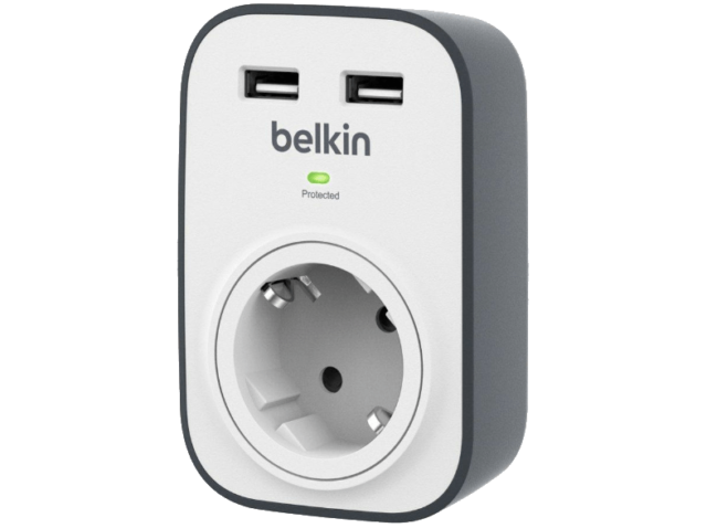 Cargador Dual casa + enchufe con protección de corriente Belkin