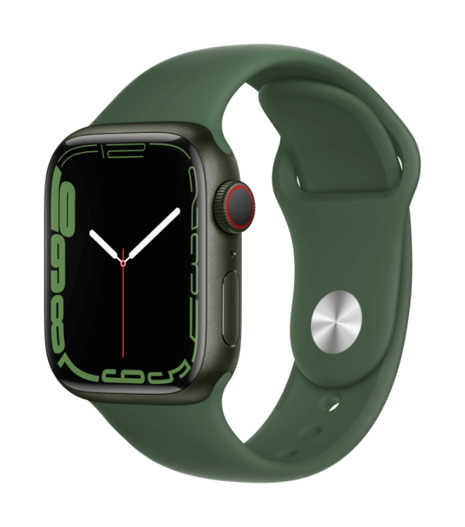 Apple Watch Series 7 GPS + Cellular 41mm Aluminio Verde - Correa deportiva Verde Trébol